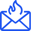 Mailboxes burn icon
